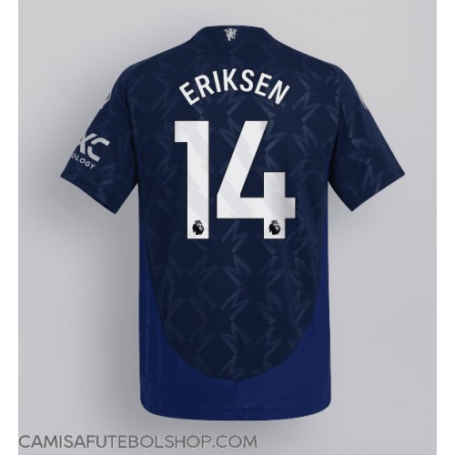 Camisa de time de futebol Manchester United Christian Eriksen #14 Replicas 2º Equipamento 2024-25 Manga Curta